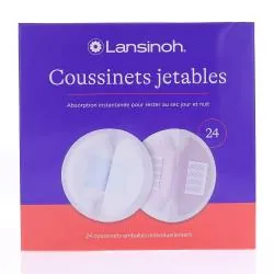 LANSINOH Coussinets d'allaitement jetables x24