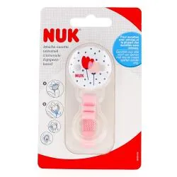 NUK Attache sucette ruban universel rose