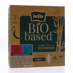 BELLA Bio Based Serviettes hygiéniques bambou ultra night x7