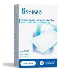 SOINEO Pansement stérile spécial douche 5x7cm boîte de 5