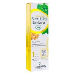 LEHNING Dentifrice sensibilité dentaire bio 80g