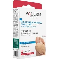PODERM Douleurs plantaires durillons protection gel à l'arnica taille s