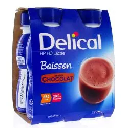 DELICAL Boisson - HP HC lactée saveur chocolat 4x200ml