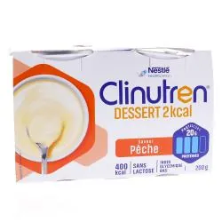 CLINUTREN Dessert 2 kcal pêche 4x200g