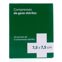 3M Compresses - Gaze Stériles 7.5x7.5 cm 10x2
