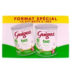 GUIGOZ Lait Bio 3eme age 10mois-3ans 2x800g