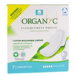ORGANYC Serviettes hygiéniques Flux extra x7