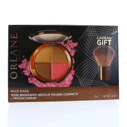 ORLANE Poudre compacte multi-soleil 12g cadeau pinceau kabuki