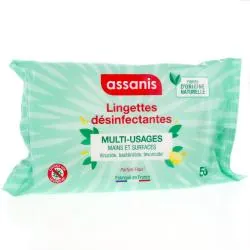 ASSANIS Lingettes - désinfectantes Multi-Usages 50 lingettes