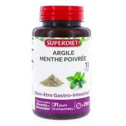 SUPERDIET Argile et Menthe Poivrée 250 comprimés