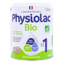 PHYSIOLAC Lait Bio 1er âge 0-6 mois 400g