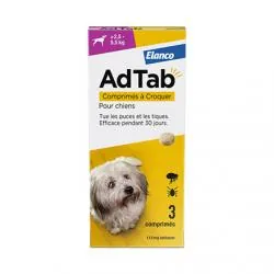 ELANCO Ad Tab Comprimés à croquer pour chiens 3 comprimés >2.5 - 5.5kg
