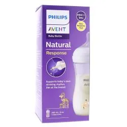 AVENT Biberon Natural Response 260ml 1m+ Girafe