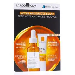 LA ROCHE POSAY COFFRET - Pure Vitamin C12 Sérum Visage Eclat Anti Rides, 30ml + Anthelios UVMUNE 400 SPF50+ 15ml Offert