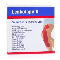 LEUKOPLAST Leukotape k - Bande taping de kinéologie 5cm x 5m rouge