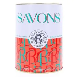 ROGER & GALLET Boite 3 savons parfumés Pop Orange
