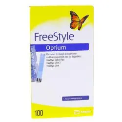 FREESTYLE - Optium Bandelettes Réactives de Dosage Glycémie x100 électrodes