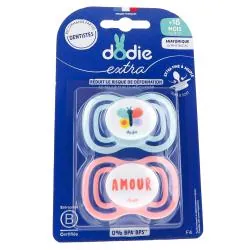 DODIE Extra - Sucette Anatomique duo +18mois smile rose