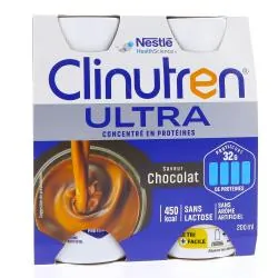 CLINUTREN Ultra concentré en protéines Saveur Chocolat 4x200ml