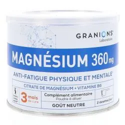 GRANIONS Magnésium 360mg Fatigue physique et mentale poudre 360 mg