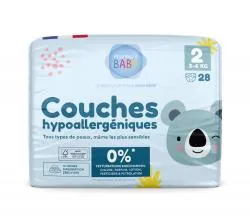 PHARMABABY Couches hypoallergéniques taille 2 - 3 à 6kg x28 couches