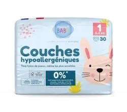 PHARMABABY Couches hypoallergéniques taille 1 - 2 à 5kg x30 couches