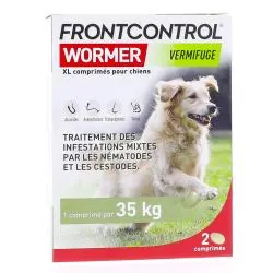 FRONTLINE Frontcontrol - Wormer Vermifuge Pour Chien XL x2 comprimés