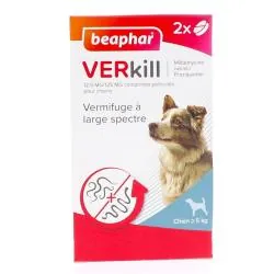 BEAPHAR Verkill - Vermifuge Chiens chiens +5kg x2 comprimés