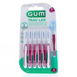 GUM Travler - Brossettes interdentaires n°1612 1.4mm x6 brossettes