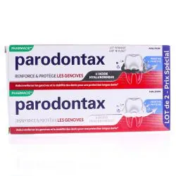 PARODONTAX Dentifrice Renforce et Protège les Gencives à l'Acide Hyaluronique lot 2 x 75ml