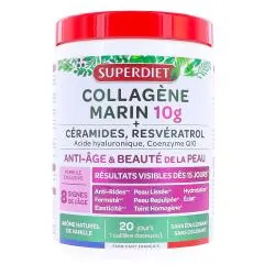 SUPERDIET Collagène Marin 10g + Céramides, Resvératrol 210g