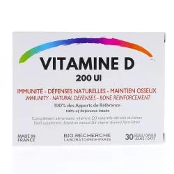BIO-RECHERCHE Vitamine D 200µi x30 gélules