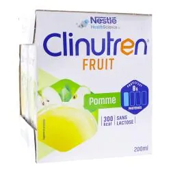 CLINUTREN Fruit Boisson saveur Pomme brique 4x200ml