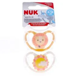 NUK Space - Sucettes Physiologiques Silicones 6-18 mois garçon