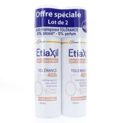 ETIAXIL Tolérance Déodorant Anti-Transpirant 48h 150ml lot de 2