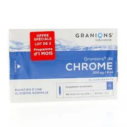 GRANIONS Oligoéléments - Chrome lot de 2 * boîtes de 30 ampoules