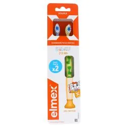ELMEX Brosse à dents souple débutant 0 à 3 ans lot de 2