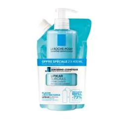 LA ROCHE-POSAY Lipikar surgras - Crème lavante 400ml + eco recharge 400ml