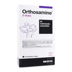 NHCO Orthosamine 3-18 ans - 24 nutriments essentiels x16 Comprimés à Croquer