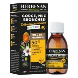 HERBESAN Sirop au Miel de Manuka Gorge, nez, bronche dès 3 ans 100ml