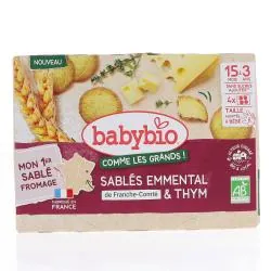 BABYBIO Comme les grands - Sablés emmental et thym bio 72g Dès 15mois