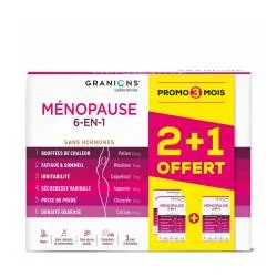 GRANIONS Ménopause 6en1 Sans hormone lot de 3 x 6à comprimés