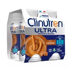 CLINUTREN Ultra concentré en protéines saveur caramel sans lactose 4x200ml