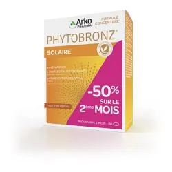 ARKOPHARMA Phytobronz préparateur solaire lot de 2 x 30 capsules (-50% sur le 2ème mois)