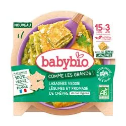 BABYBIO Comme les grands - Lasagnes veggie légumes et fromage de chèvre dès 15 mois 200g