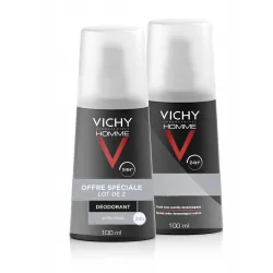 VICHY Homme déodorant vaporisateur ultra-frais lot de 2 x 100ml