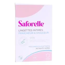 SAFORELLE Fraicheur & Douceur - Lingettes nettoyantes intime x 10 sachets individuels