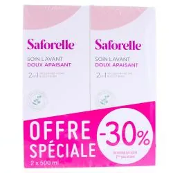 SAFORELLE Soin lavant doux apaisant lot 2x500ml