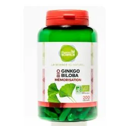 PHARMASCIENCE Mémorisation - Ginkgo Biloba bio 200 gélules
