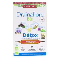 SUPERDIET Drainaflore bio 20 ampoules